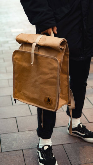 Lizardo de mochila de Papero 21L Práctico a partir de luz de papel potencial lavable, resistente a la lágrima e impermeable sostenible