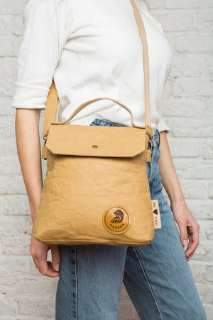 Nuevo bolso de hombro de Papero hecho de papel potente a prueba de lágrimas, impermeable, vegano, sostenible