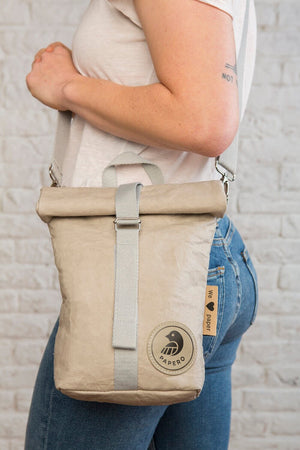 Bolso de almuerzo de papelo hecho de papel racoon break pan vegano sostenible