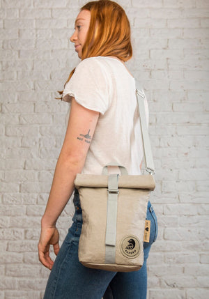 Bolso de almuerzo de papelo hecho de papel racoon break pan vegano sostenible