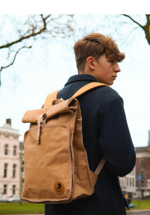 Lizardo de mochila de Papero 21L Práctico a partir de luz de papel potencial lavable, resistente a la lágrima e impermeable sostenible