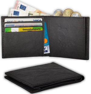 PAPERO leichtes flaches Papier Wallet RAVEN mit integriertem RFID-Schutz und Münzfach
