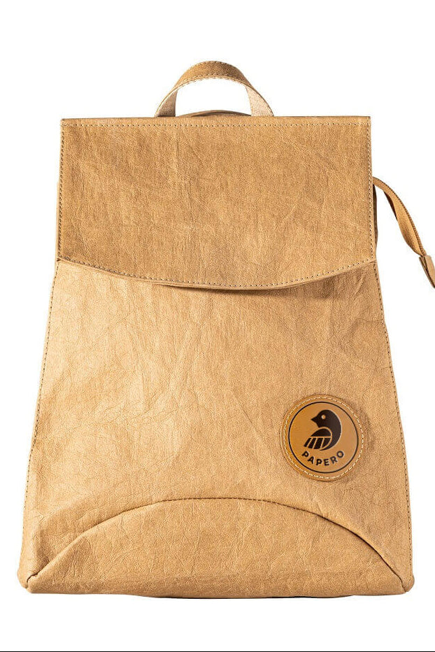 Zaino, messenger e borsa 3in1 realizzati in carta kraft sostenibile