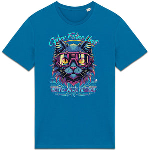 T-Shirt - ORGANIC- Cyber Cat Retro - Men - front_5