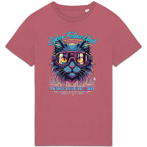 T-Shirt - ORGANIC- Cyber Cat Retro - Men - front_8