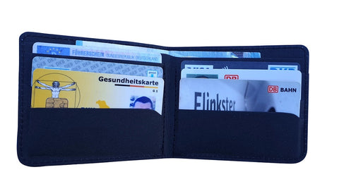 PAPERO leichtes flaches Papier Wallet RAVEN mit integriertem RFID-Schutz und Münzfach