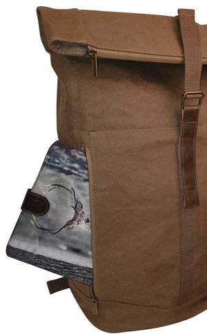 Papero Backpack Yeti 28 L gemaakt van wasbaar Power Paper Light, Scheerproof en waterdichte duurzaam