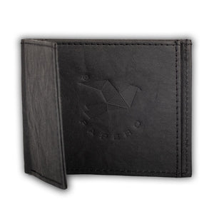 Papero light flat paper wallet raven with integrated RFID protection and coin compartment