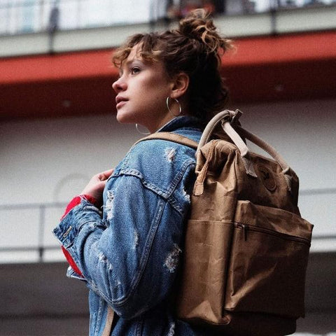 Sac à dos papero en papier | Lynx II | Lavable, léger, déchirant, imperméable, végétalien ♻ durable
