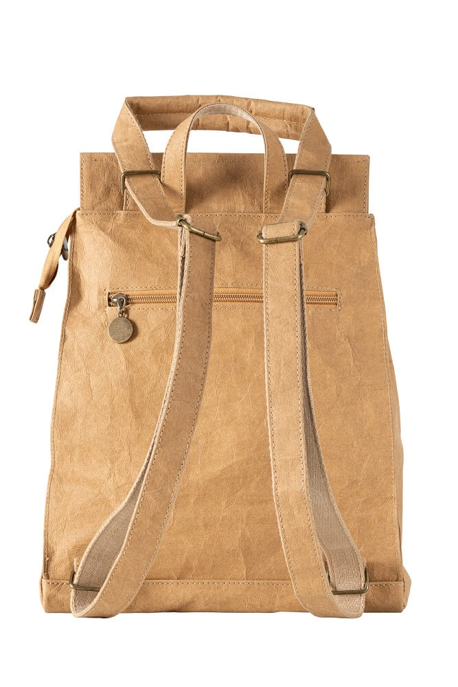 Zaino, messenger e borsa 3in1 realizzati in carta kraft sostenibile