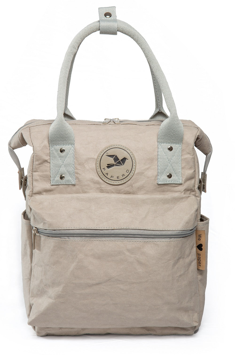 Papero Lynx I Wickelrucksack, Handtaschen Rucksack2 in 1 aus Papier vegan nachhaltig fair braun