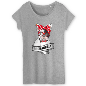 T-shirt-bio-franse bullebak rockerbully dames
